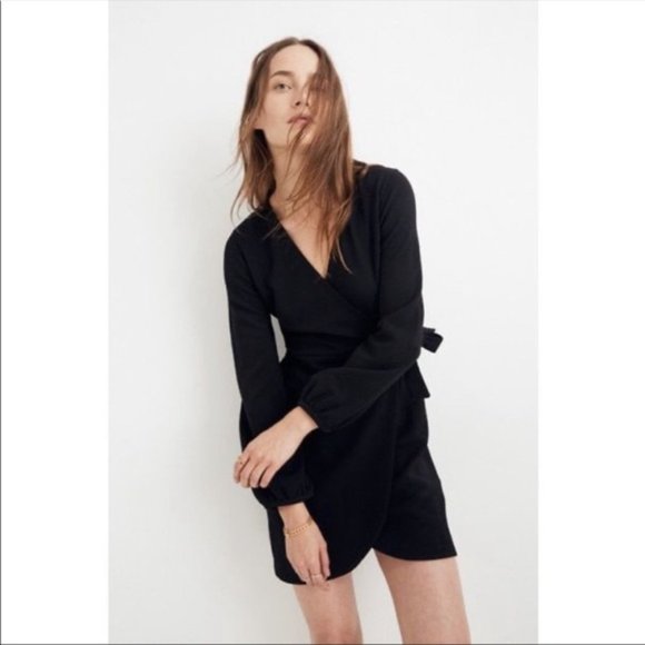 Madewell Long-Sleeve Side-Tie Dress - Picture 3 of 3